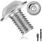 15 Pièces Vis M8 Boulon Inox M8x12mm Vis à Tête Poelier Bombée Avec Bride et Six Pans Creux A2 V2A Vis à Métaux Bouton Vis à Tête Hexagonale Acier Inoxydable Entièrement pour Génie Mécanique