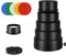 Dickly Kit snoot Filtro colorato Attacco Professionale Spotlamp Snoot Griglia a Nido d'Ape per Studio Fotografico da Viaggio al Chiuso, Style D
