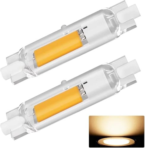 FDHVCB Ampoule R7S LED 78 mm Dimmable, LED R7S 20 W équivalente à une lampe halogène 200 W, R7S LED blanc chaud 3000 K 1500 LM, sans scintillement, AC 220-240 V,pour Lampadaire, Projecteur,lot de 2.