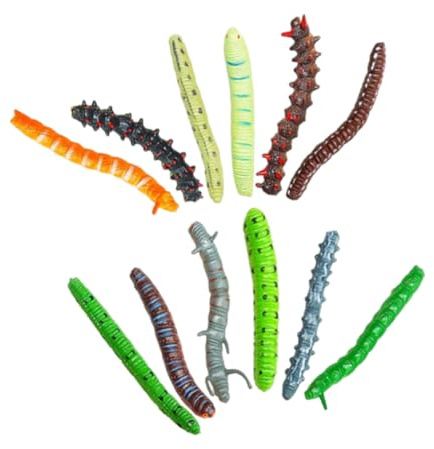 TOYANDONA 20 Stück Modell Spielzeugfiguren Gefälschter Darm Halloween Tricks Crawler Gecko Ferngesteuerte Gefälschte Würmer Verrückter Wissenschaftler Requisiten