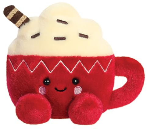 Aurora, 99409 Palm Pals Cassia Hot Cocoa 12,7 cm, Plüschtier, rot und weiß