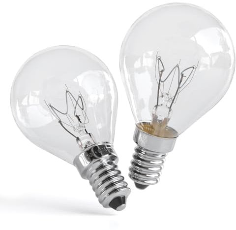 greate 2x ampoule four 40W 300 degré - Ampoule four 40W E14 pour four, lampe de cristal de sel, micro-ondes, lampe à lave et plus - Verre ampoule four E14 avec 400 lumens & 2700K blanc chaud