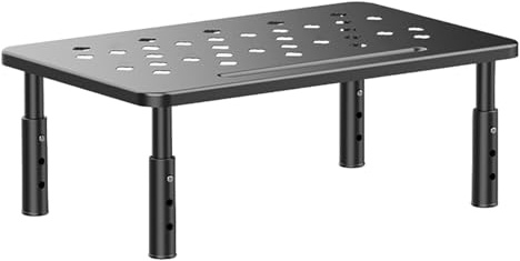 Moniteur Stand - Support de moniteur en métal ergonomique, support de moniteur de bureau en métal | Support de moniteur de bureau réglable à 3 hauteur, support d'organisateur de bureau D