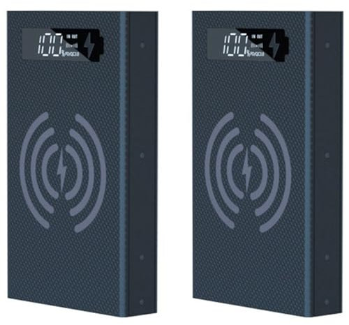 Reinscer 2X DIY 5X18650 Power Bank Case Abnehmbare Tragbare Akkuladung Aufbewahrungsbox Shell CX5 mit LED-Beleuchtung Ohne