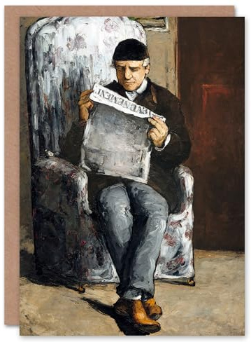 Artery8 Paul Cezanne Art Card The Artists Father Reading Newspaper