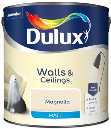 Magnolia Walls & Ceilings Matt Emulsion Paint 2.5L – Smooth Creamy Finish, Quick Dry, Low VOC, Easy Application for Interior Walls & Ceilings