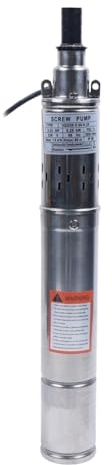 0.25KW 3 Deep Well Pump Screw Stainless Steel Submersible Water Sand Compatible 1600L/H DHL Automatic On Off