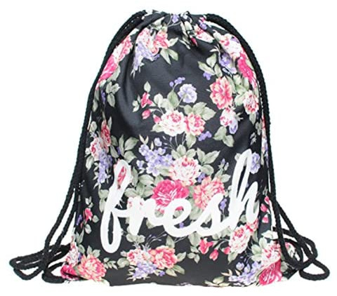 Loomiloo Beutel Muster Bag Stringbag Kordel Gym Tasche Tüte Jutebeutel Turnbeutel