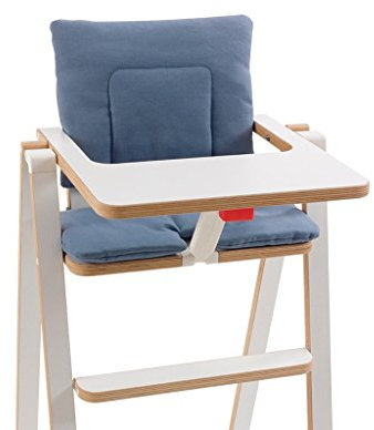 Supa GmbH SUPA Sitzkissen für Kinder Hochstuhl SUPAflat, weich, 100% Baumwolle, leicht zu reinigen, Blue Velvet, blau 88000062