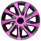 NRM ko241 Copricerchi Draco CS, Nero/Rosa, 13 Pollici, Set da 4