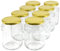 Wamat 720 ml Einweckgläser mit Deckel Gold Einmachgläser Vorratsgläser Einmachglas Weck (Menge: 48 Stück)