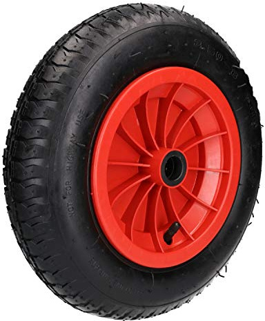 14 Pneu roue Brouette Rouge 3.50 lancement - 8 Poids léger 4plis 1 Bore