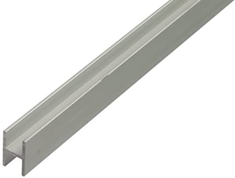 Alberts 485672 H-Profil | speziell für 19 mm starke Spanplatten | Aluminium, silberfarbig eloxiert | 2000 x 22 x 30 mm