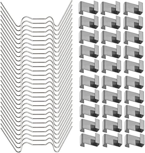 Merriway BH05781 Verglasungsclip pro Edelstahl Z-Lap und W-Type Gewächshaus-Verglasungsclips – je 50 Stück, weiß