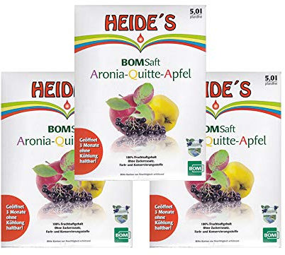 BOMSaft AQA - Aronia-Quitte-Apfel - 3er-Pack, 3 x 5 Liter