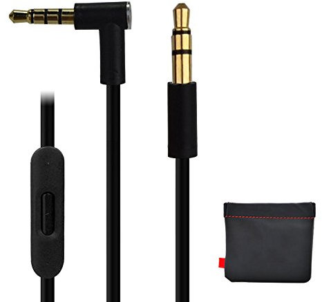 Cavo di ricambio, per controllo remoto, per cuffie Dre Beats/Pro/Solo/Studio/Mixro, ingresso ausiliario AUX (nero)