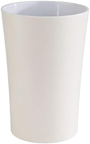 APS Dressingtopf „Pastell“, Melamin Dressingbehälter, Ø 13 cm, H: 19,5 cm, stapelbar, Anti-Rutschfüßchen, spülmaschinengeeignet, 1,5 Liter, Weiß