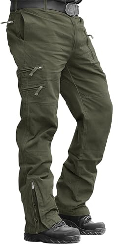MAGCOMSEN Mens Cargo Work Combat Trousers Hiking Tactical Military Pants | Casual Outdoor Walking Trouser, Cotton Pant with Zip Pockets, Wear Resistant, No Belt