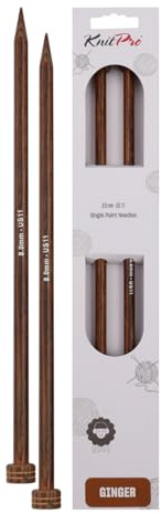 KnitPro Ginger Single Pointed Needles 14 (35cm) | 8.00mm