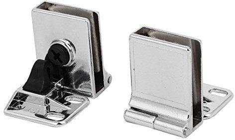 Pinzas Bisagras de puerta de metal para Soporte para vidrio,Pack de 2