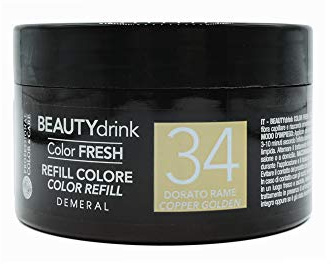 Demeral Beauty Drink Color Fresh 34 Kupfer Gold, Farbauffrischung, Haarfarbe, Haarpflege, Refiller