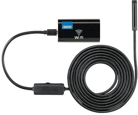 Draper 3.5m Wi-Fi Endoscope Inspection Camera | Rechargeable Waterproof IP67 Borescope | Micro Camera with Light | Android iOS Smartphone Samsung | 91648