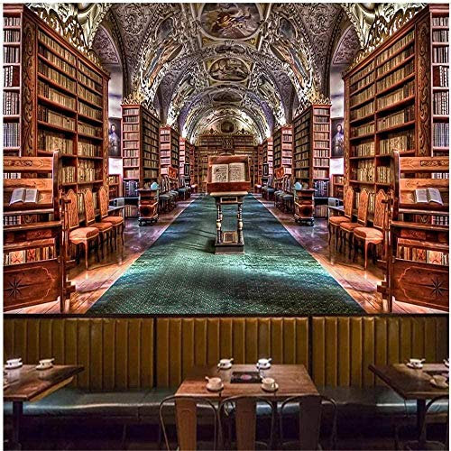 3D European Style Retro Bücherregal Bibliothek Tapetes Bar Tooling Hintergrundwand Moderne Tapete für Wohnzimmer Wanddekoration fototapete 3D Tapete effekt Vlies wandbild Schlafzimmer-150cm×105cm
