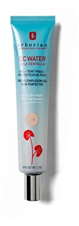 Erborian CC Water mit Centella Asiatica - Leichte CC Creme mit Hyaluronsäure - Die Feuchtigkeitsspendende Koreanische Gesichtspflege gleicht Hautunebenheiten aus - für helle Haut: Hell - 40 ml