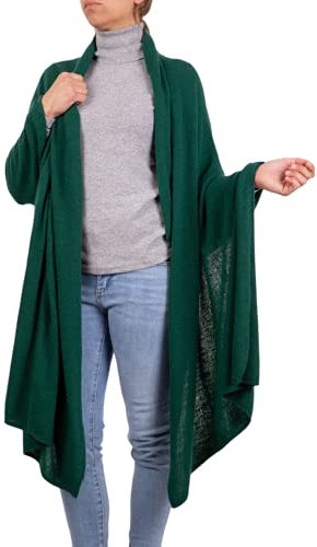 Marenza Damenstola aus gemischtem Kaschmir Made in Italy Einheitsgröße (Verde)