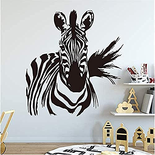 Zebra Wandaufkleber Abnehmbare Vinyl Wohnzimmer Dekoration Kunst Wandbild Dekoration 58X64Cm