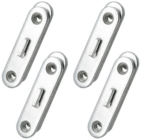 BokWin Bettgeländer-Befestigungen, 7,6 cm, Holz, Verbindungsbeschläge für Möbel, Bettzubehör, 4 Stück