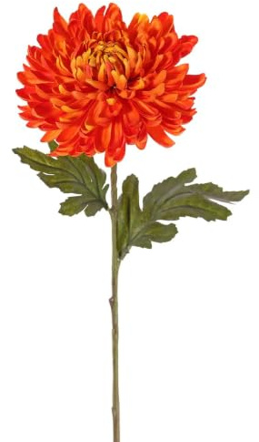 artplants.de Kunstblume Chrysantheme DELPHINA, orange, 65cm, Ø14cm - Chrysantheme künstlich