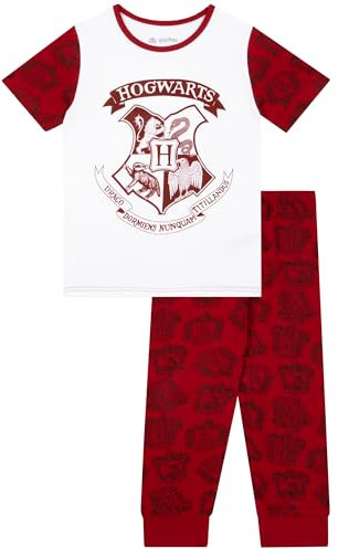 Harry Potter Pyjamas pour Filles Ensembles de vêtements de Nuit pour Filles | Pyjamas Serpentard et Gryffondor | 13-14 Ans