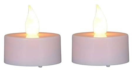 Trend Line LED Teelicht Maxi 2 Stück warmweiß batteriebetrieben mit Timer Kerzen & Teelichter
