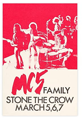 MC5 Retro Klassische Musik Sänger Cover 1 Leinwand Poster Wandkunst Dekor Druck Bild Gemälde für Wohnzimmer Schlafzimmer Dekoration ungerahmt: 40 x 60 cm