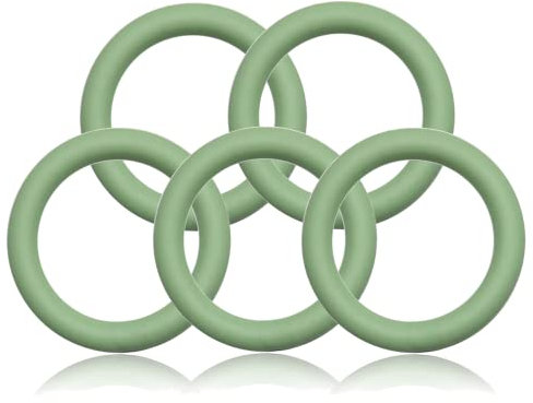 Ganzoo O-Ring Metall für Hunde-Leine, 20mm Innen-Durchmesser, 5 Stück, Zinkring mit Silikon-Beschichtung, nicht rostend, Rund-Ringe für Paracord 550 Halsband, Handtasche, Metallring, Farbe Pastellgrün