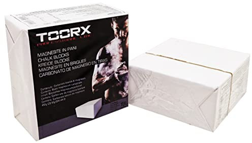 Toorx Doppio Panetto di Magnesite Marchiato CE 112 Gr Totale Altà qualità, Bianco, 9x9x4, 5 l'uno