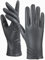 GSG SINCE 1998 Echtes Lammfell Lederhandschuhe für Damen Warm Gefütterte Touchscreen Winterhandschuhe Grau S