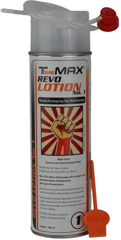 ADVANTUSE TimeMAX Revo Lotion No 1 Spray einfach anzuwendender Hohlraumschutz Rostschutz aus der Spraydose sehr ergiebig inkl. 60cm Sonde - 500ml (500ml + Sonde + Tool)