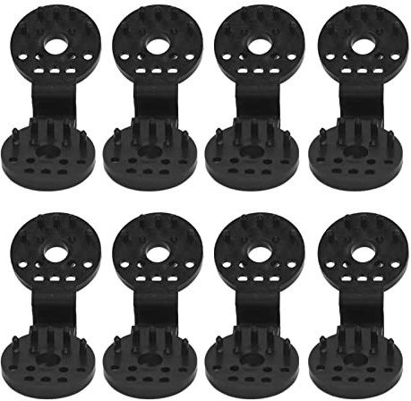 100 Piezas de Clips de Plástico de Tela de Sombra Redonda, Clip de Fijación de Red de Sombrilla a Prueba de Viento, Clips de Tela de Sombra para Red de Sombra de Sol, Accesorio (Negro)