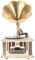 Vintage-Grammophon-Bluetooth-Lautsprecher, Wiederaufladbarer USB-C-BT5.0-Holzlautsprecher, Retro-Phonograph-Funklautsprecher mit FM-Funktion (Weiß)