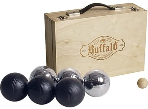 Boule-Set pulverbeschichtet in Holzkiste