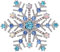 Blaue Schneeflocke Brosche Pin für Frauen Mädchen Strass CZ Winter Blume Revers Pins Weihnachtsbrosche Corsage Abzeichen Pin Tuch Kleid Zubehör Schmuck für Weihnachten, Metall, Zirkonia