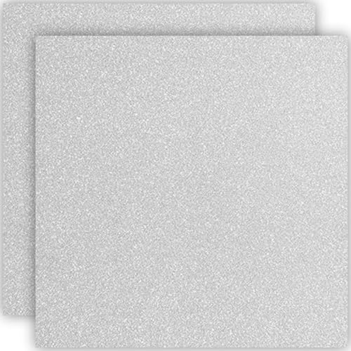 PB TECH Glitterpapper - 30 x 30 cm (12 x 12 tum) 10 ark 250 gsm/110 Ib blandade färger kartongpapper för hantverk - glänsande papper för gör-det-själv-projekt korttillverkning (silver)