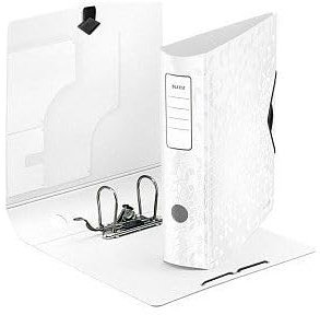 Leitz Qualitäts-Ordner 180° Active WOW, 5er Pack, A4, Breit, Abgerundeter Rücken, 8,2 cm breit, Gummibandverschluss, Leichtes Polyfoam, Plastik-Ordner, WOW Serie, Weiß, 11060001