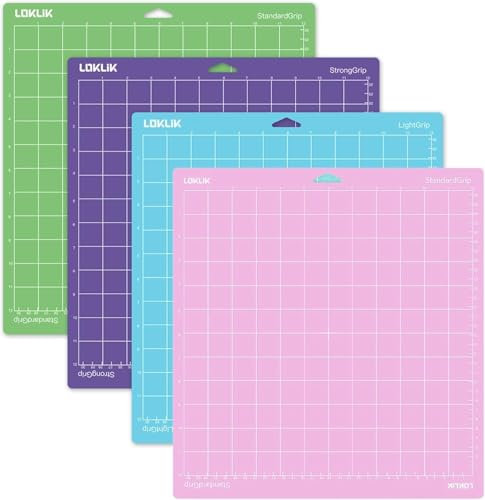 LOKLIK Self-Healing Craft Cutting Mats, 6 Pack Set - Suitable for Sublimation Vinyl & Other Crafting Materials - Durable Precision Grid Surface for Accurate Measurement