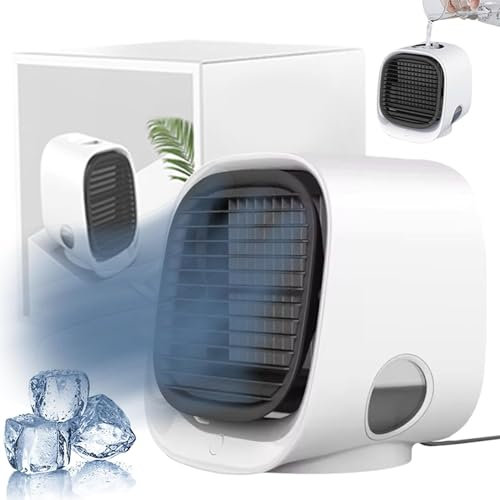 JHDZ Oribreeze Air Conditioning,Oribreeze Portable Air Conditioner,New Upgrade Ori Breeze Desktop Air Conditioner With Night Light Cooling Fan For Car Camping Office Room,White