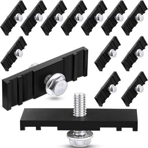 Tandefio 14 Sets 14 Sets Chain Link Fence Sign Mounting Bracket for Chain Link Fence Sign Clip Fastener with Bolts for Banner Display, Yard, Business, Events, Easy Installation Mounting Bracket