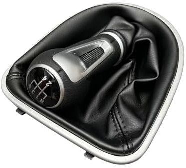 Somivo 5-Gang-Schaltknauf aus PU-Leder für Seat Leon II Toledo III Altea XL 2005–2012
