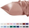 Vielit 2er Set Satin Kissnbezug 40x60 mit Zip,Weich wie EIN Silk Pillowcase,wie Seidenkissenbezug Geeignet für Curly Haar,Satin Kopfkissenbezug Kissenbezüge Gold Kissenhülle